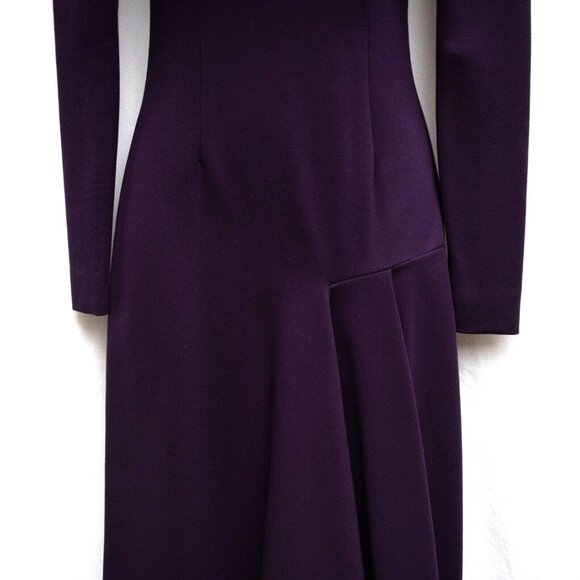 Stella McCartney Dress Sz 36 Plum Purple Pleated Asymmetrical Whimsigoth - Picture 2 of 9